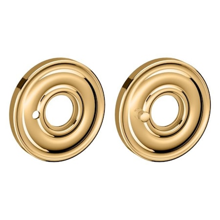 Baldwin Privacy Pair Rosettes Lifetime Brass 5148.003